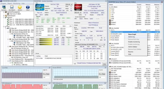 HWiNFO64 - Temperature monitoring software