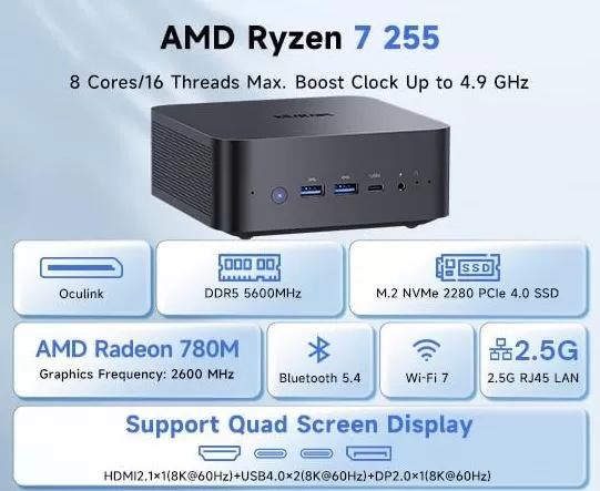 Reatan AI Oculink — Ryzen 7 255
