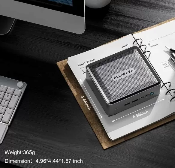 Dimensions and Weight of the ALLIWAVA U58 Mini PC