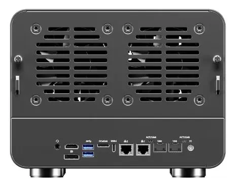Rear View and Ports of the AOOSTAR WTR Max Mini PC/NAS