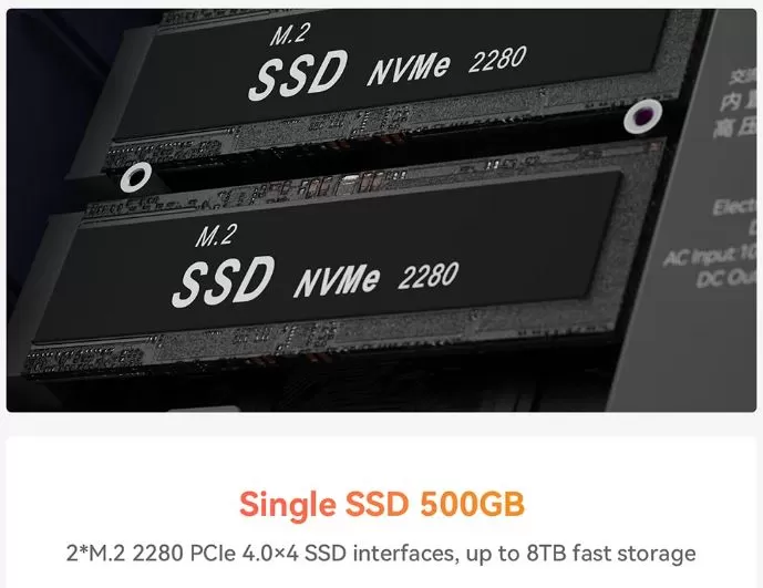 Specifications, SSD capacity