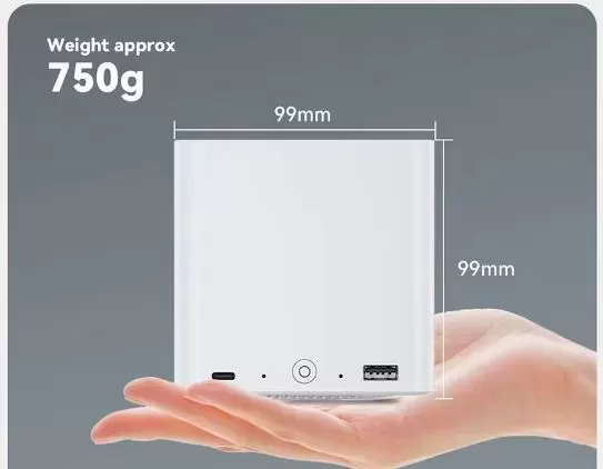 Dimensioni e peso del mini PC NAS