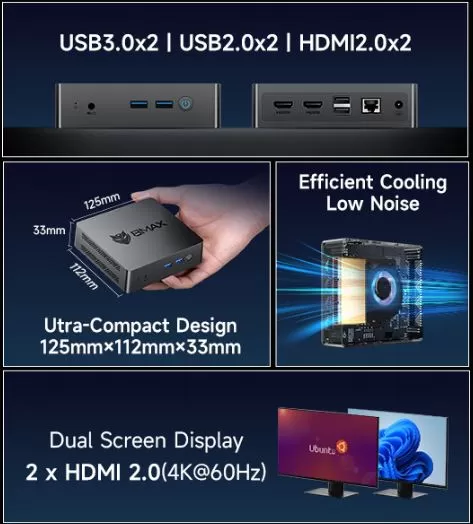 BMAX B3 Pro Review: The 8GB Mini PC with Dual M.2 Drives That