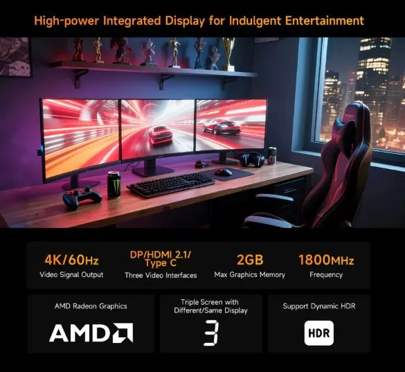 Triple display support, graphics card specifications, available video ports