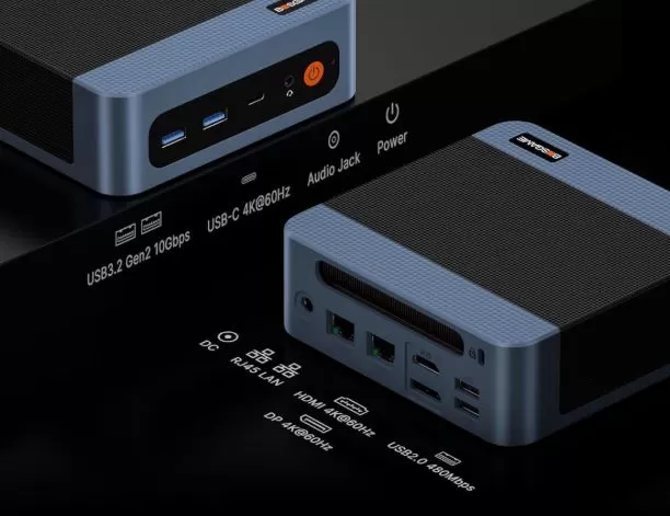 Connections and Ports of the Bosgame E5 Mini PC