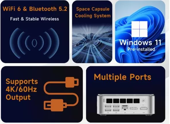 Multimedia, WiFi 6 y Bluetooth