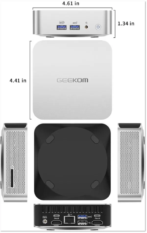 Design and build quality. External appearance of the Geekom A7 Ryzen 9 7940HS mini PC