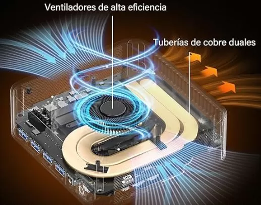 Geekom A9 Max Interior y Ventilador