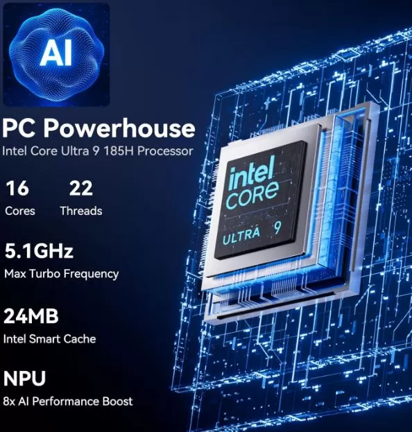 Especificações e desempenho do Intel Core Ultra 9 185H