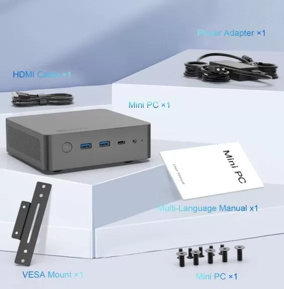 Unboxing and contents of the Getorli Mini PC box