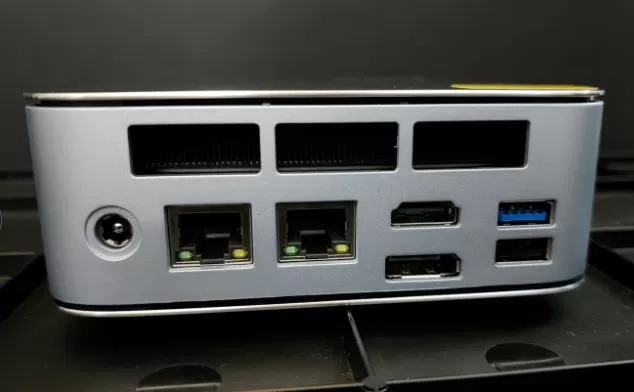 Rear view of the Glorlin GT103 mini PC