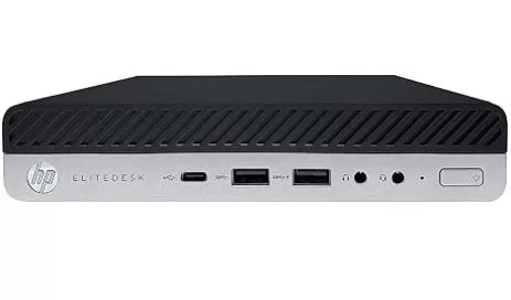 Front view of the EliteDesk 800 G5 mini PC