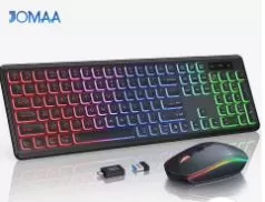 JOMAA — RGB Backlit Keyboard + Mouse 2.4G Rechargeable USB-C