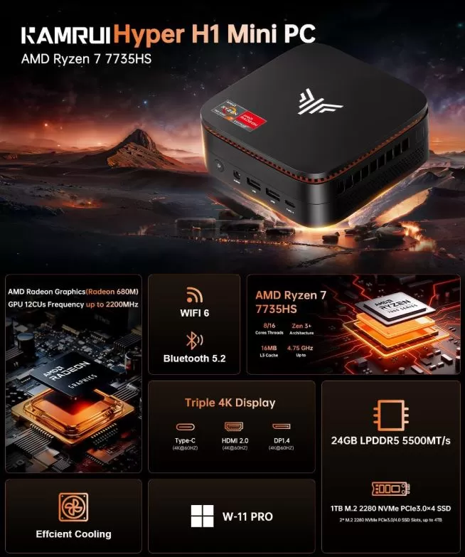 KAMRUI H1 Specifications