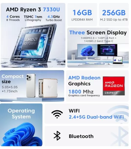 Technical specifications KAMRUI Pinova P2