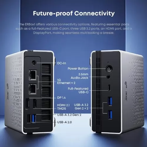 Acer Gadget e10 ERBox 1 Mini-PC-Anschlussfeld