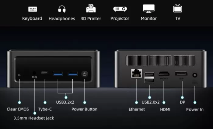 Mini PC Bmax B9 Conectividad y Extras