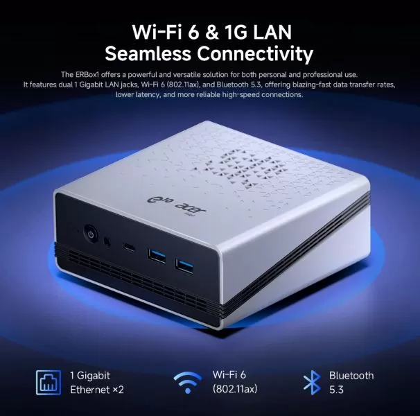Wi-Fi 6, LAN, Bluetooth 5.3, Konnektivität Acer Gadget e10 ERBox 1 Mini-PC