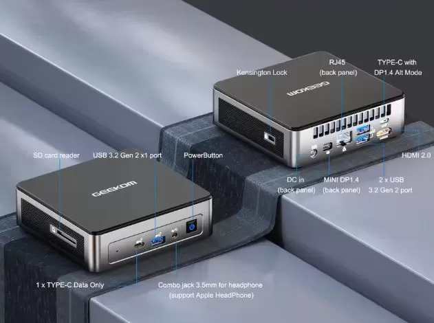 Geekom Air12 Connections and Ports