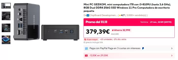 Mini PC Geekom it8- Previo