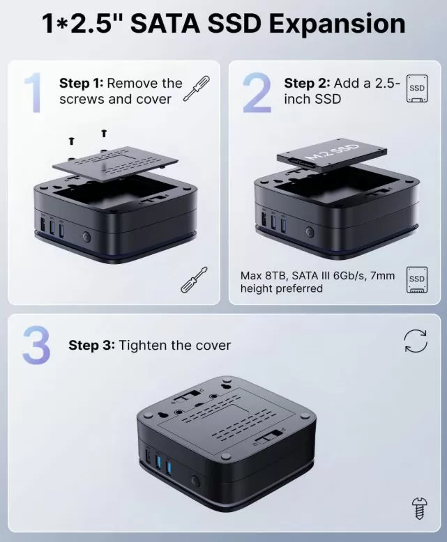 Desarmando el dispositivo Kamrui AK1 Plus