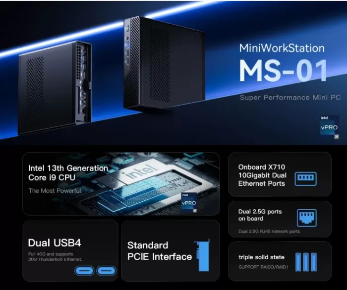 mini PC MINISFORUM MS-01 Especificaciones