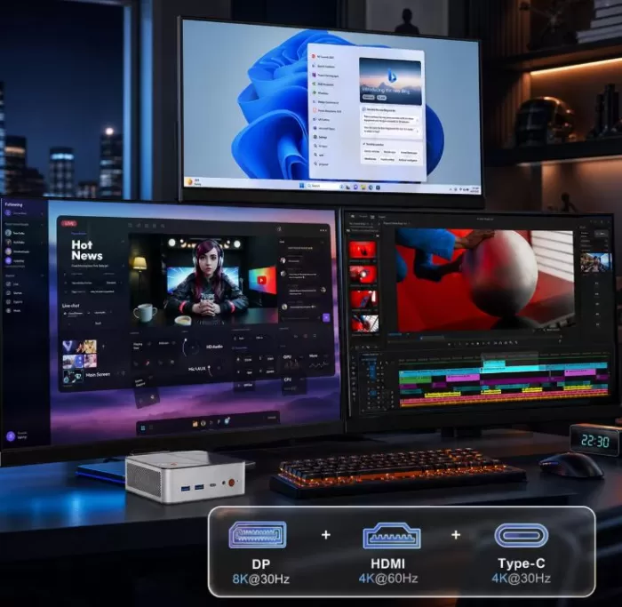 Ninkear M8 Mini PC Triple 4K Screen or 8K Output