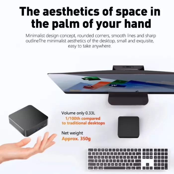 Dimensiones y Diseño del mini PC Xiaman