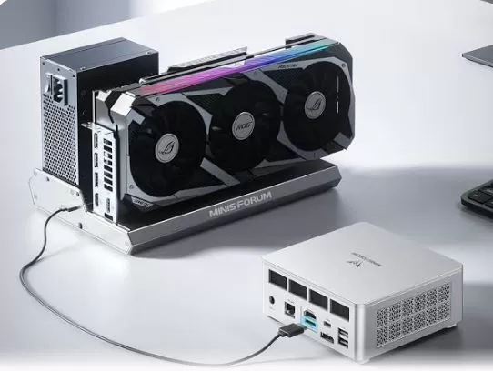 Oculink mounting for the mini PC using an external graphics card