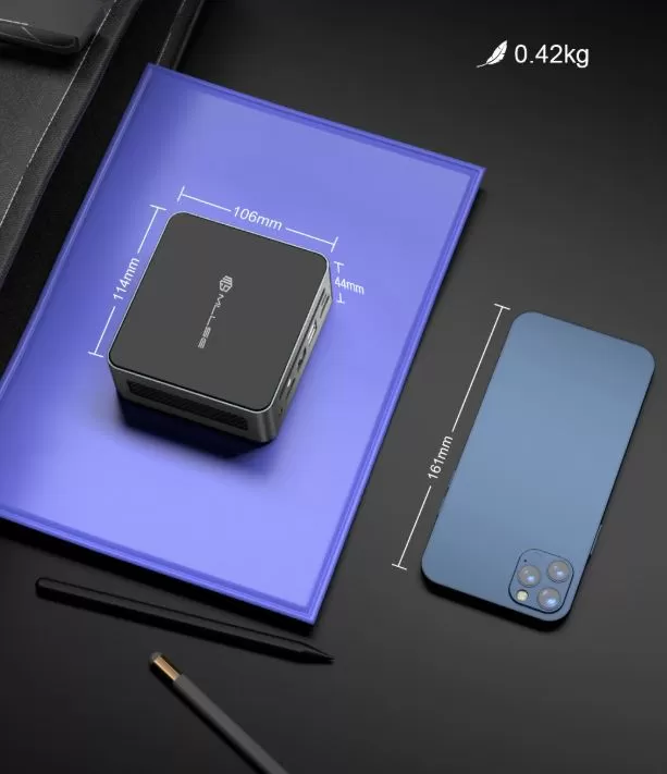 Dimensions and weight of the mini PC