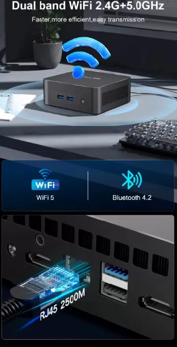 WiFi and Bluetooth connectivity