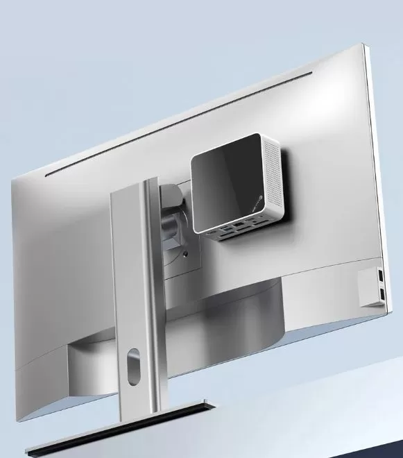 VESA mount behind the monitor