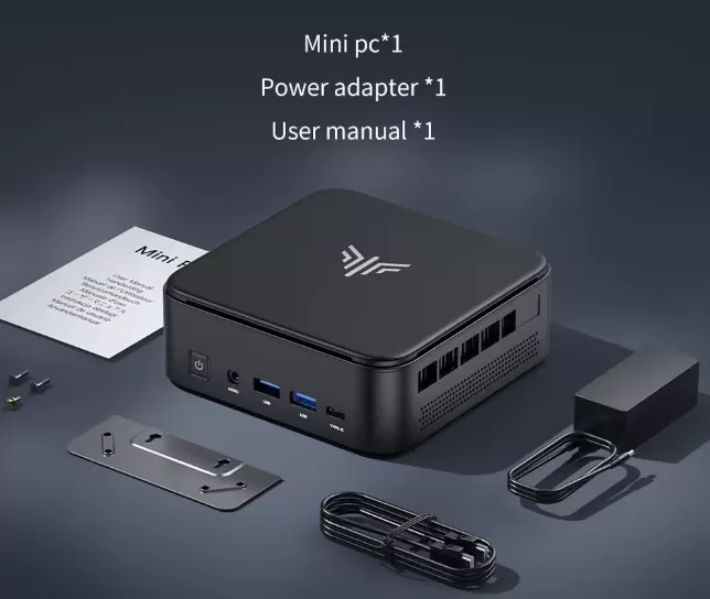 Nipogi E3B Mini PC Box Contents