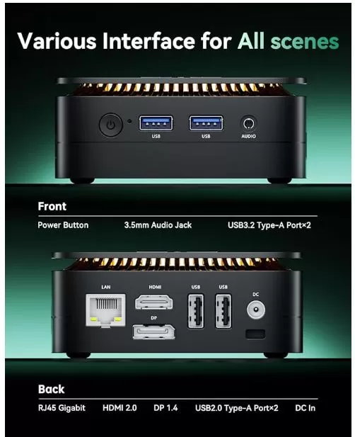 Nipogi Essenx E1 Connectivity and Ports