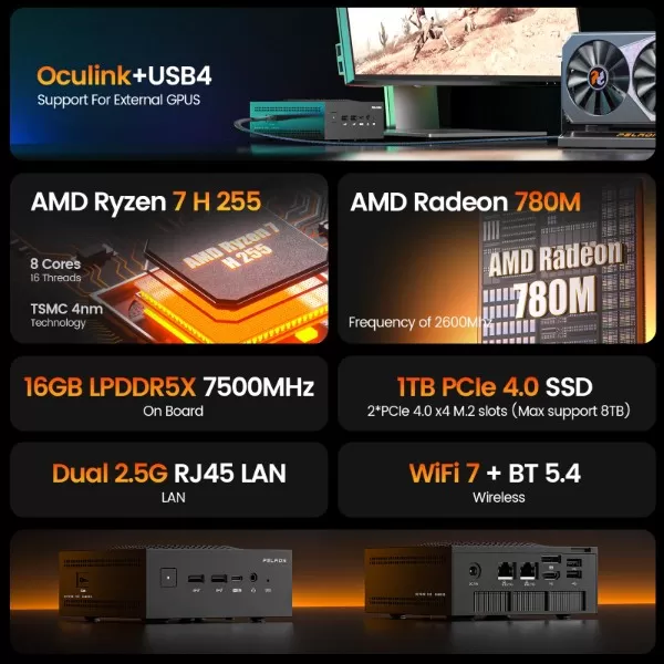 PELADN HO5 Specifications with Ryzen 7 H255