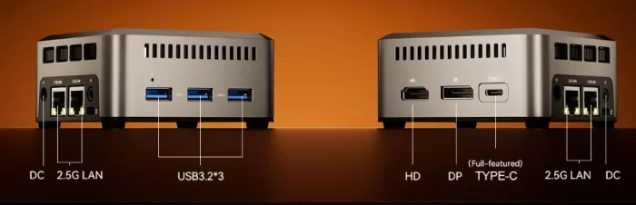 Aoostar Mini PC Connections and Ports
