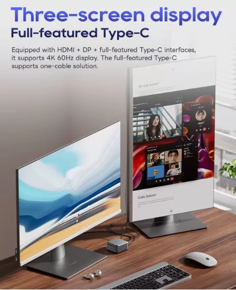 Supports triple display - AOOSTAR N1 PRO mini PC
