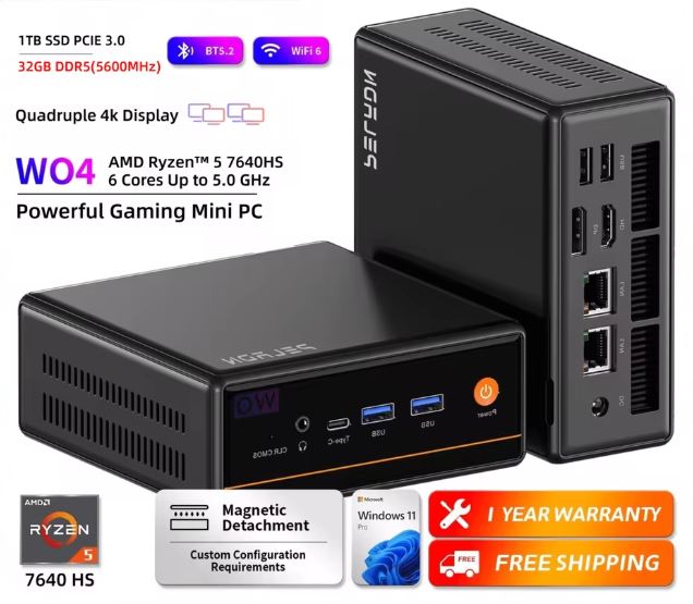 Review of the PELADN WO4 mini PC with Ryzen 5 7640HS