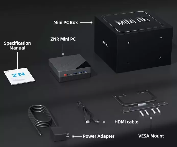 Unboxing and contents of the TexHoo mini PC
