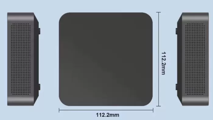 Dimensions and external appearance of the Xiaman mini PC