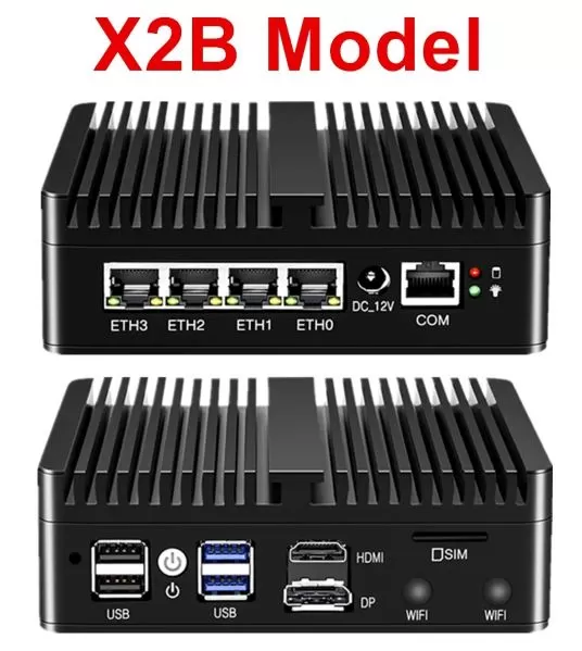 Äußeres Erscheinungsbild des Topton X2B Lüfterlosen Mini-PC-Modells