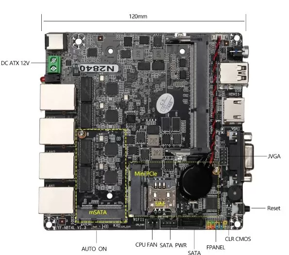 Internal Motherboard of the Mini PC